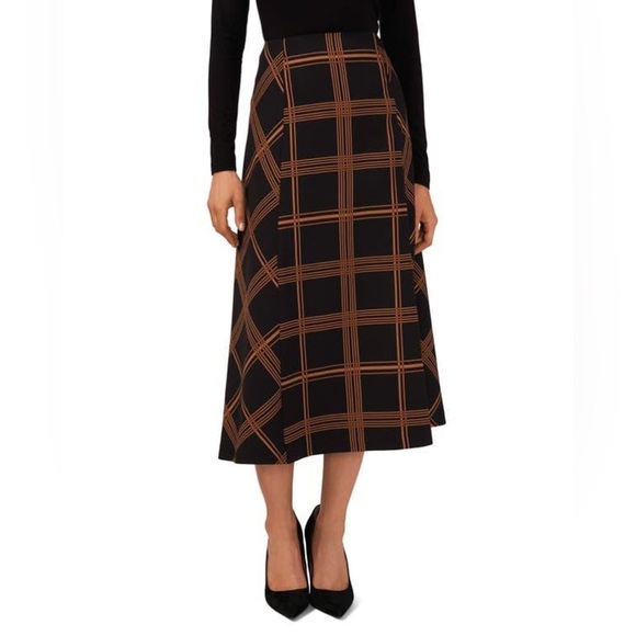Halogen®
Women's Black Plaid Midi A-Line Skirt - Picture 2 of 6